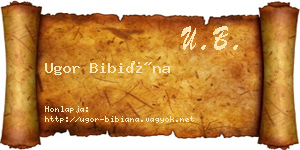 Ugor Bibiána névjegykártya